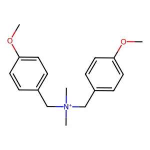 Bis[(4-methoxyphenyl)methyl]-dimethyl-azanium structure