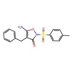 5-Amino-4-benzyl-2-(4-methylbenzene-1-sulfonyl)-1,2-oxazol-3(2H)-one structure