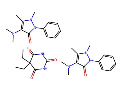 Aminophenazone hemibarbital structure