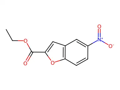 2-Benzofurancarboxylic acid, 5-nitro-, ethyl ester structure