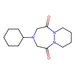 3-Cyclohexylhexahydro-1H-pyridazino(1,2-a)(1,2,5)triazepine-1,5(2H)-dione structure