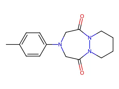 1H-Pyridazino(1,2-a)(1,2,5)triazepine-1,5(2H)-dione, hexahydro-3-(4-methylphenyl)- structure