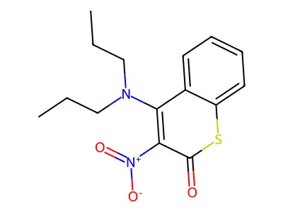 4-(Dipropylamino)-3-nitro-2H-1-benzothiopyran-2-one structure