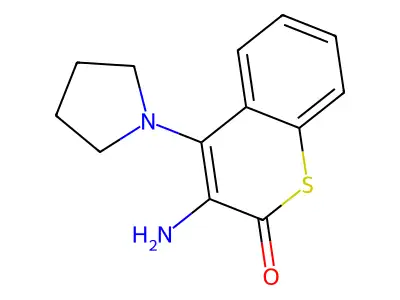 1-Thiocoumarin, 3-amino-4-pyrrolidino- structure