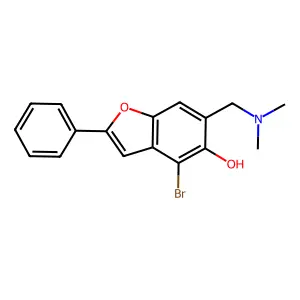5-Benzofuranol, 4-bromo-6-(dimethylaminomethyl)-2-phenyl- structure