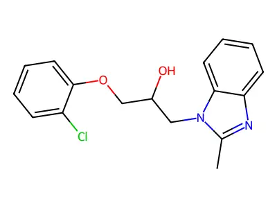 1-(2-Chlorophenoxy)-3-(2-methyl-1-benzimidazolyl)-2-propanol structure
