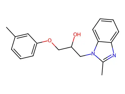 1-(2-Methylbenzimidazol-1-yl)-3-(3-methylphenoxy)propan-2-ol structure