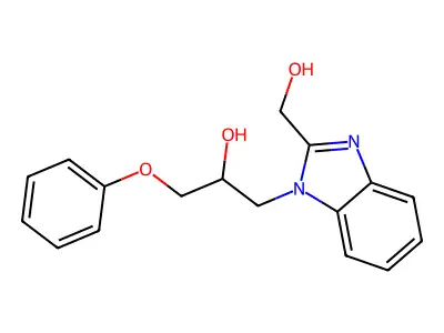 1-[2-(Hydroxymethyl)benzimidazol-1-yl]-3-phenoxypropan-2-ol structure