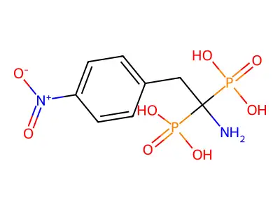 Phosphinic acid, (1-amino-2-(p-nitrophenyl)ethylidene)di-, dihydrate structure