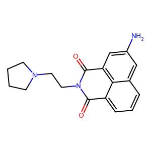 5-Amino-2-(2-(1-pyrrolidinyl)ethyl)-1H-benzo(de)isoquinoline-1,3(2H)-dione structure