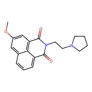 5-Methoxy-2-(2-(1-pyrrolidinyl)ethyl)-1H-benzo(de)isoquinoline-1,3(2H)-dione structure