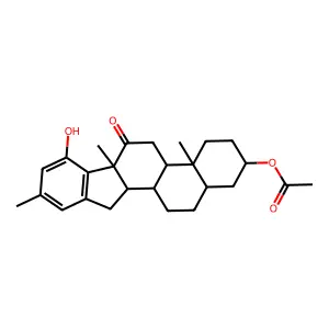 (2S,4aS,4bS,6aS,11aS,11bR,13aS)-7-hydroxy-4a,6a,9-trimethyl-6-oxo-2,3,4,4a,4b,5,6,6a,11,11a,11b,12,13,13a-tetradecahydro-1H-indeno[2,1-a]phenanthren-2-yl acetate structure