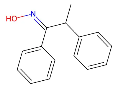 (1Z)-1,2-diphenyl-1-propanone oxime structure