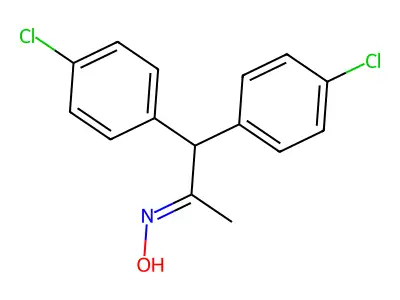 (NZ)-N-[1,1-bis(4-chlorophenyl)propan-2-ylidene]hydroxylamine structure