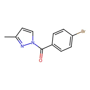 (4-Bromophenyl)-(3-methylpyrazol-1-yl)methanone structure
