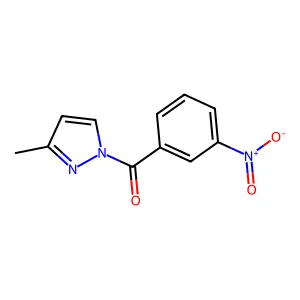 (3-Methylpyrazol-1-yl)-(3-nitrophenyl)methanone structure
