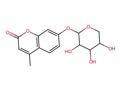 4-Methylumbelliferyl alpha-L-arabinosfuranoside structure