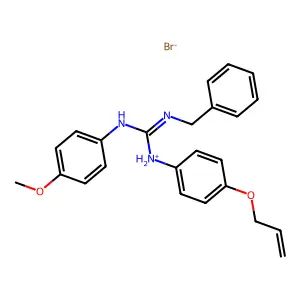 Guanidine, 1-(p-allyloxyphenyl)-3-benzyl-2-(p-methoxyphenyl)-, hydrobromide structure