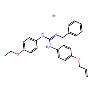 Guanidine, 1-(p-allyloxyphenyl)-3-benzyl-2-(p-ethoxyphenyl)-, hydrobromide structure