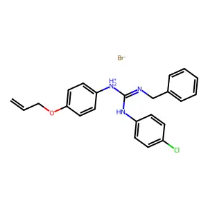Guanidine, 1-(p-allyloxyphenyl)-3-benzyl-2-(p-chlorophenyl)-, hydrobromide structure