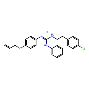 Guanidine, 1-(p-allyloxyphenyl)-3-(p-chlorophenethyl)-2-phenyl-, hydrobromide structure