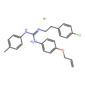 Guanidine, 1-(p-allyloxyphenyl)-3-(p-chlorophenethyl)-2-(p-tolyl)-, hydrobromide structure