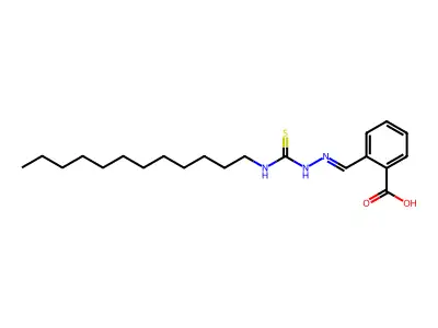 Benzoic acid,2-[[2-[(dodecylamino)thioxomethyl]hydrazinylidene]methyl]- structure