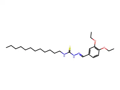 1-[(3,4-Diethoxyphenyl)methylideneamino]-3-dodecyl-thiourea structure