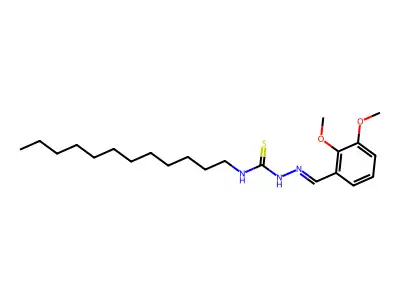 1-[(2,3-Dimethoxyphenyl)methylideneamino]-3-dodecylthiourea structure