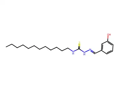 3-Dodecyl-1-[(3-hydroxyphenyl)methylideneamino]thiourea structure