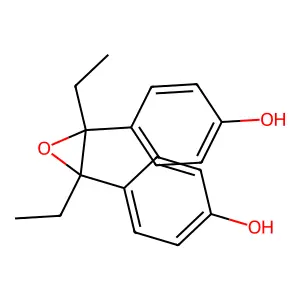 Phenol, 4,4'-(2,3-diethyl-2,3-oxiranediyl)bis-, cis- structure