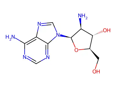 2-Amino-2-deoxy-beta-arabinofuranosyladenine structure