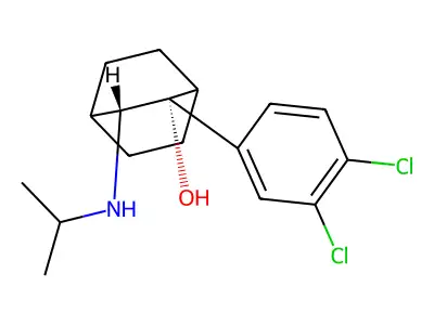 2-(3,4-Dichlorophenyl)-3-(propan-2-ylamino)bicyclo[2.2.2]octan-2-ol structure