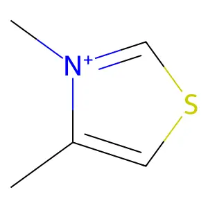Thiazolium, 3,4-dimethyl- structure