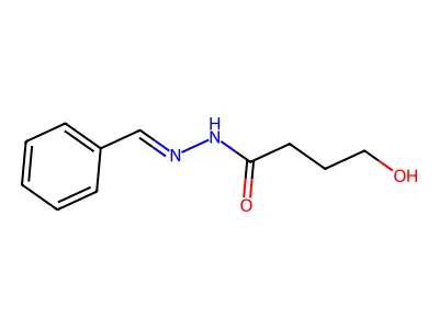 4-hydroxy-N'-(phenylmethylidene)butanehydrazide structure