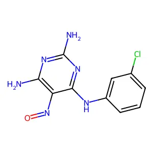 4-N-(3-chlorophenyl)-5-nitrosopyrimidine-2,4,6-triamine structure