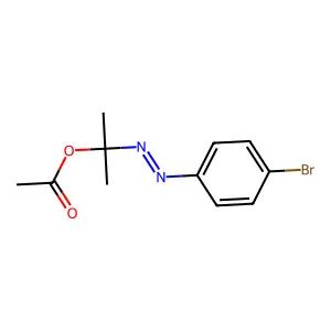 2-[(4-Bromophenyl)diazenyl]propan-2-yl acetate structure