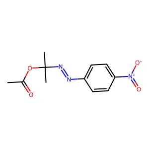 2-[(4-Nitrophenyl)diazenyl]propan-2-yl acetate structure