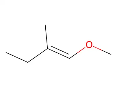 1-Methoxy-2-methyl-1-butene (trans) structure