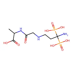 L-Alanine, N-(N-(3-amino-3,3-diphosphonopropyl)glycyl)- structure