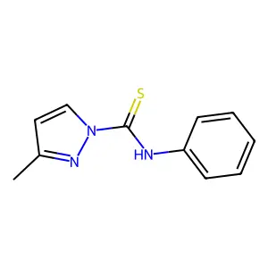 3-methyl-N-phenylpyrazole-1-carbothioamide structure
