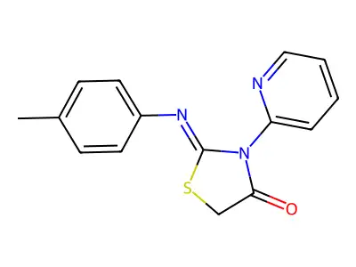 2-((4-Methylphenyl)imino)-3-(2-pyridinyl)-4-thiazolidinone structure