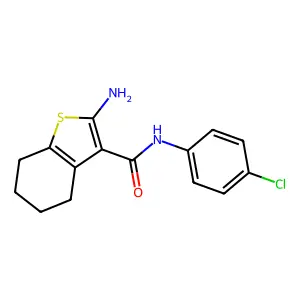 2-amino-N-(4-chlorophenyl)-4,5,6,7-tetrahydro-1-benzothiophene-3-carboxamide structure