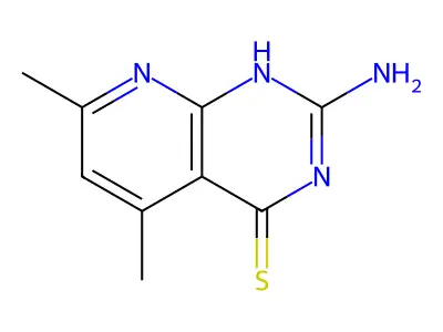 2-amino-5,7-dimethyl-1H-pyrido[2,3-d]pyrimidine-4-thione structure