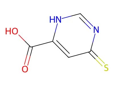 6-Sulfanylpyrimidine-4-carboxylic acid structure