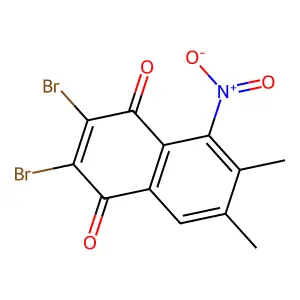 2,3-Dibromo-6,7-dimethyl-5-nitronaphthalene-1,4-dione structure