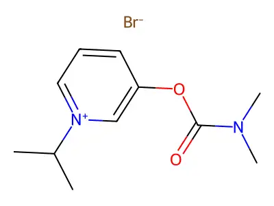 Pyridinium, 3-hydroxy-1-isopropyl-, bromide, dimethylcarbamate structure