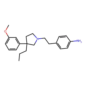 1-(p-Aminophenethyl)-3-(m-methoxyphenyl)-3-propylpyrrolidine structure