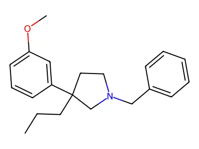 1-Benzyl-3-(3-methoxyphenyl)-3-propylpyrrolidine structure