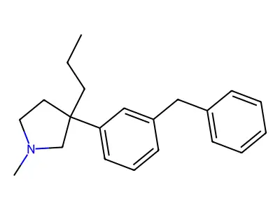 3-(3-Benzylphenyl)-1-methyl-3-propylpyrrolidine structure